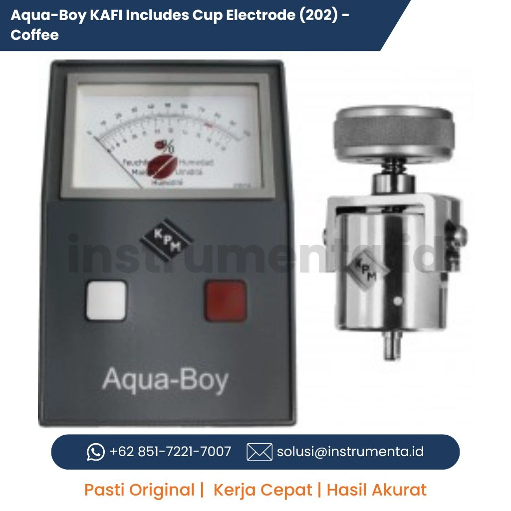 Distributor Aqua-Boy KAFI Coffee Moisture Meter dengan Cup Electrode 202 untuk Pengukuran Kadar Air Biji Kopi
